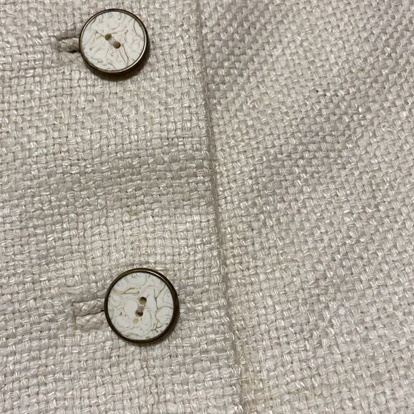 Carlisle Vintage Cream Silk Blazer Size 8 - Picture 3 of 5